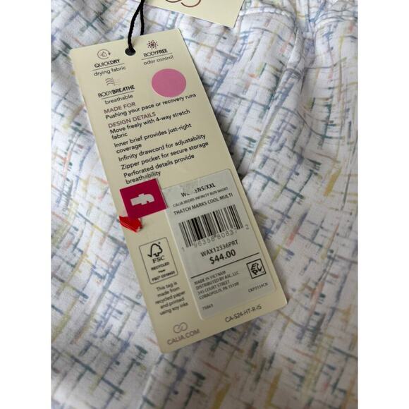 CALIA Women's Thatch Marks Cool Multi Mid Rise Infinity Run Shorts Size XXL - Picture 8 of 8